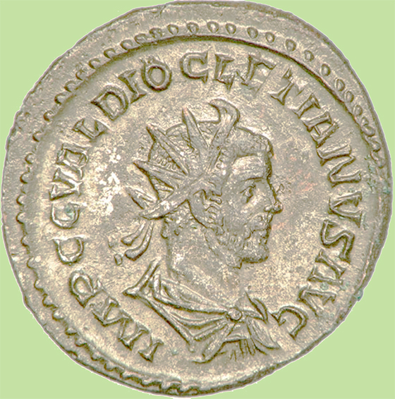 Lempereur Diocltien (244 - 311).   IMPerator Csar Caius Aurelius VALerius DIOCLETIANUS AUGustus  Auteur de la dernire et la plus sanglante perscution officielle (303-311)