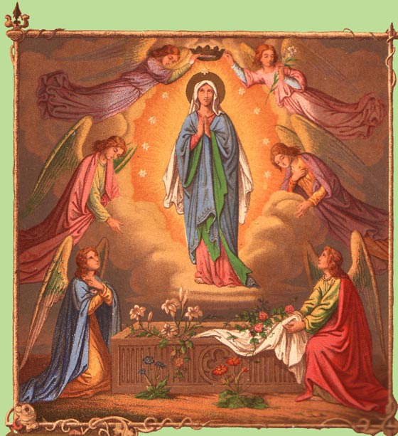 Chromolithographie tire du somptueux ouvrage  La Vie et les Mystres de la Bienheureuse Vierge Marie, Mre de Dieu , par l